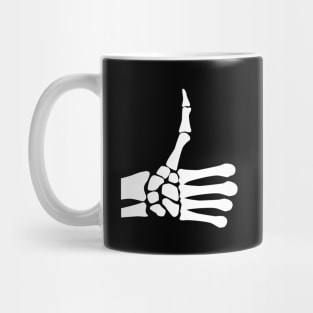 Thumbs Up Icon, Skeletal Mug